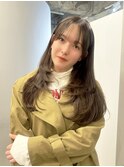 髪質改善 チョコレートブラウン シースルーバング