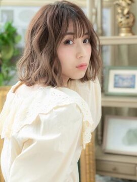 カバーヘア ブリス 大宮西口(COVER HAIR bliss) 細めハイライトくすみベージュ小顔ボブパーマh3大宮20代30代40代