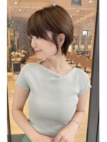 大人丸み　似合わせショート　イルミナカラー　射場政治