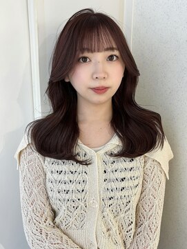 ユーフォリア 渋谷グランデ(Euphoria SHIBUYA GRANDE) ピンクブラウン　レイヤーカット　くびれヘア　顔周り