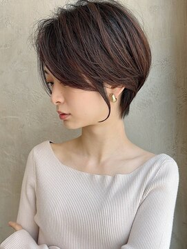 アフロート ルヴア(AFLOAT RUVUA) みね.前髪なしショートボブで大人可愛く!30代40代50代新宿丸顔