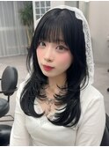 【RINA】レイヤーカット×美白効果抜群！黒染め使わないカラー