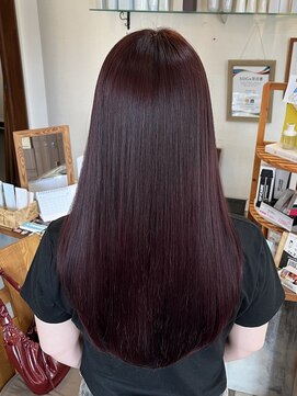 ラピステン 福岡天神 大名店(Lapis) 10代・20代/暗髪◎韓国風ヘア◎ワインレッドカラー