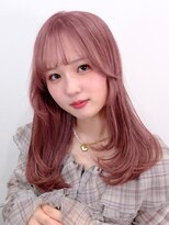 ジャミン 長嶺店(Jammin.)&nbsp;デザインカラー透明感ピンク×ザクザクレイヤー