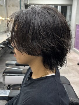 黒髪大人センターパート