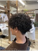 強めパーマ×マッシュ
