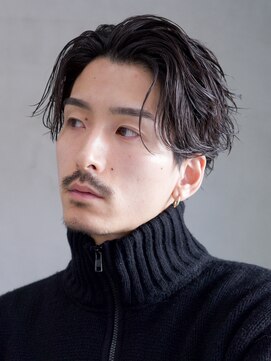 フィフス 渋谷(fifth) 渋谷大人波巻きシャドウルーズパーマセンターパートビジネスヘア