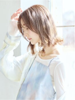 アビエクレール 河内花園(abije claire)の写真/【河内花園駅/1分】1番・小顔に見える「前髪・顔まわり」のカウンセリング付★顔周り・超こだわりサロン◎