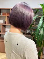 キャパサウス 春日 大野城店(CAPA south)&nbsp;バイオレットカラー ブリーチダブルカラー 丸みボブ 髪質改善