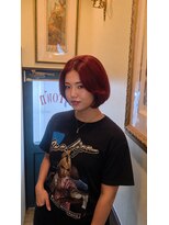 美容室 ブラウン(Brown)&nbsp;髪質改善レッドカラーボブスタイル