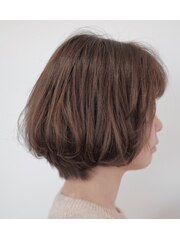 【Sec. hair design　水戸】奥行きショートボブ＋アッシュグレー