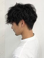ディーカヘアーセンダイ(Di KA HAIR sendai) ツーブロック・マッシュ・スパイラルパーマ・黒髪・ネープレス