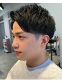 刈り上げアップバングヘア 名古屋駅/名駅/メンズ