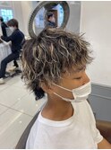 ウルフ×波巻きパーマ×ハイライト☆横浜