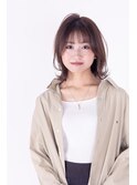 黒髪/グレーベージュ/レイヤーロング/前髪パーマ/高円寺
