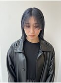 moss blue / side bang lob