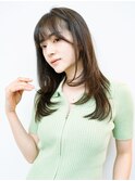 レイヤーカット/顔周り姫カット/シアカラー/セミディ[原宿]