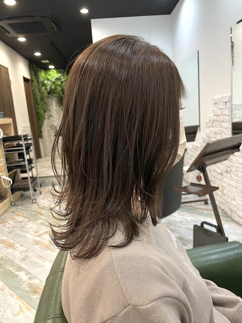 ☆小顔効果カット インナーカラー グレーベージュ 髪質改善 韓国