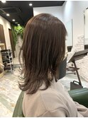 ☆小顔効果カット インナーカラー グレーベージュ 髪質改善 韓国