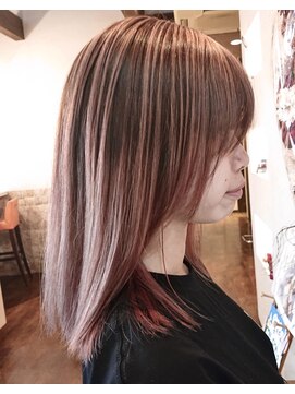 サロン ド ビューティー ラ デュース バレイヤージュ　ペールピンク