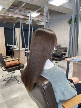 リンク(Link Hair&Spa) 小顔前髪ワンカールレイヤーカット黒髪ネビージュボブルフ