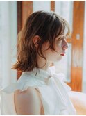 20代女子にオススメ！可愛い系巻き小顔ライン重めボブ肩まで
