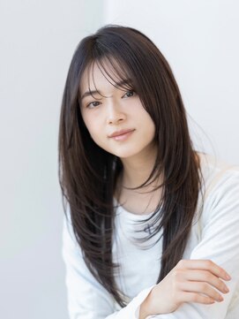 エースハバナ 渋谷(1 HAVANA) ロングレイヤー/ハッシュカット/20代30代/グレージュ