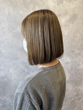 ザ ラブズ ラフズ ヘアー 本店(the loves laughs hair) 結べるボブ/ロブ/ニュアンスカラー/くすみベージュ