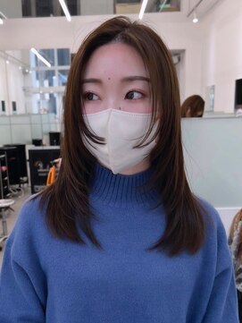 ニトバイアンキシム(nit by ahnkism) 【レイヤーカット】韓国ヘア顔まわりカット髪質改善堀江