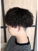 ツイストスパイラルマッシュツーブロック刈り上げ