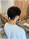 スペインカールスパイキーショートブルーブラックフェザーパーマ