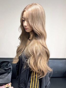 ベレーザ 渋谷神南(Beleza) 16124ブリーチ＆ダブルカラーナチュラルブラウンパールベージュ