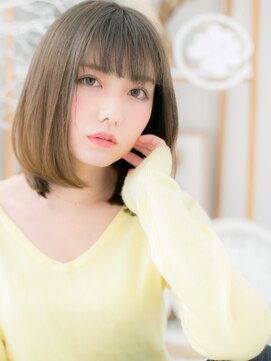 モッズヘア 越谷(mod's hair) グレーベージュシースルーバング前下がりボブc7越谷20代30代40代