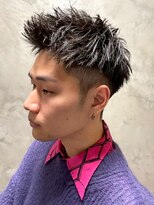 ディスイズバーバーサード(THIS IS BARBER 3rd)&nbsp;刈り上げ ツーブロック アップバング 束感ショート 黒髪