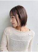 大人フレンチミニボブ切りっぱなしボブ前髪あり丸顔K20260214