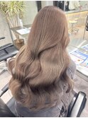 原宿ミルクティーレイヤーカットベージュカラーケアブリーチ前髪
