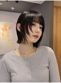 ボブレイヤーボブウルフボブ顔まわりレイヤー切りっぱなしボブ