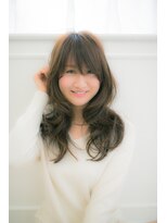 リープアルケー ヘアアンドヘッドスパ 錦糸町北口店(leap arche Hair&head spa)&nbsp;小顔フリンジウェーブ厚めバング 【錦糸町 学割U24 小顔 小頭】