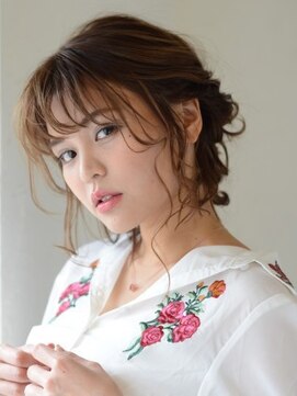 アース 北谷店(HAIR&MAKE EARTH) シースルーバングのギブソンタック