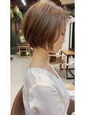 【mee.】シナモンベージュ　前下がりショートボブ