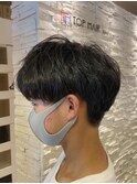 ニュアンスパーマメンズ刈り上げツーブロック