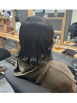 パム 恵比寿(PAM.)&nbsp;切りっぱなしロブ×暗髪カラー