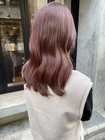 コフィー バイ メルト 吉祥寺(cofy by melt)&nbsp;【松本咲花】ブリーチなしピンクベージュ/韓国風ウェーブロング
