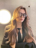 ロンド 表参道店(Lond)&nbsp;レイヤーロング ブラウンカラー ベージュカラー