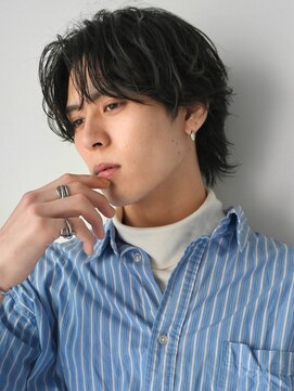 ディッセンバー 神宮前(December) ニュアンスパーマアッシュブラックウルフ波巻きスパイラル渋谷