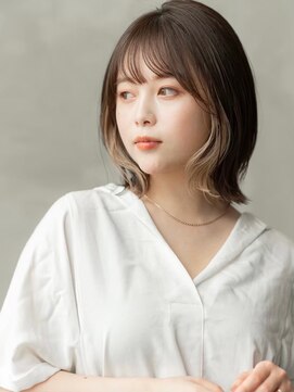 イオ 本厚木(io) レイヤーボブインナーカラーフルバンク似合わせカットイメチェン