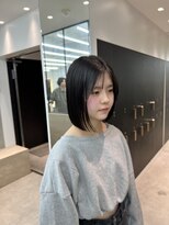 ロンドシエル 横浜(Lond ciel)&nbsp;ロングボブ×韓国顔まわり【横浜】切りっぱなしボブ