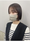 @ayumi_sand ラベンダーブラウン シースルーバング ミニボブ