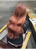 #レッドカラー#ロングヘア#エクステ#プルシール