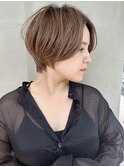 大人ハンサムショート前髪なしショートボブ30代40代50代表参道